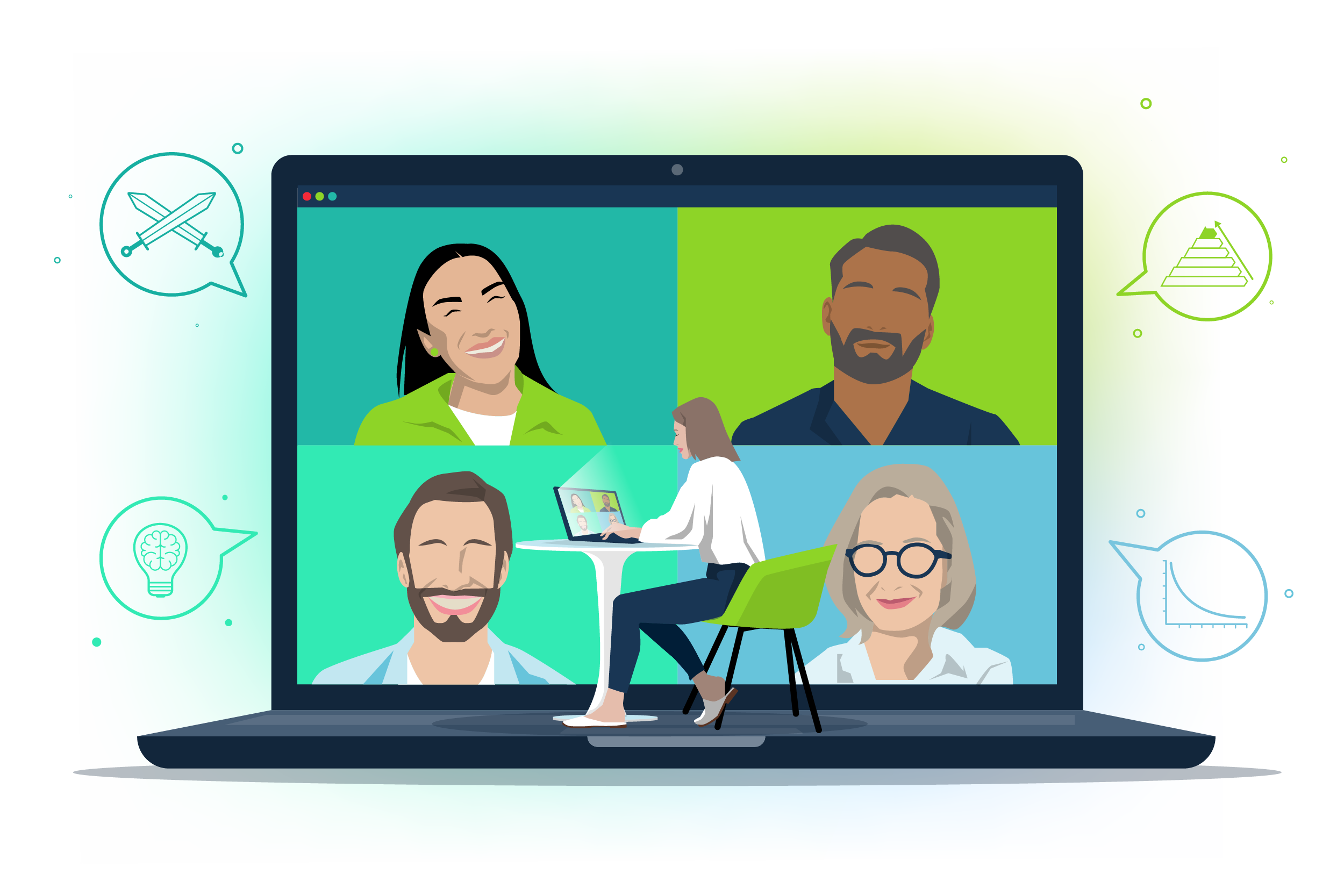 Hybrid learning illustration