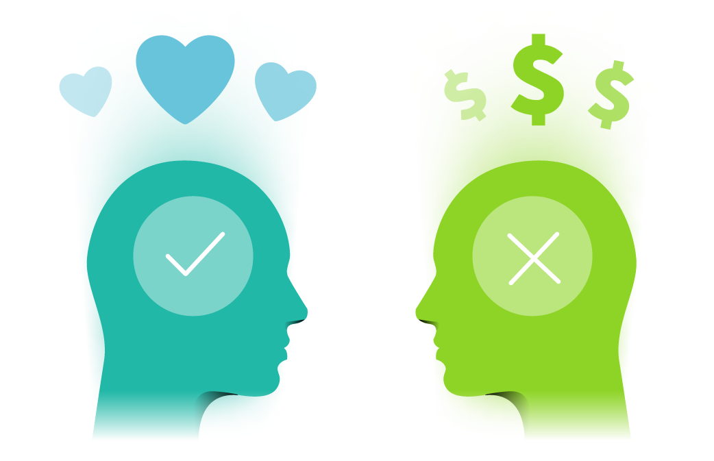 Intrinsic motivation vs extrinsic motivation illustration