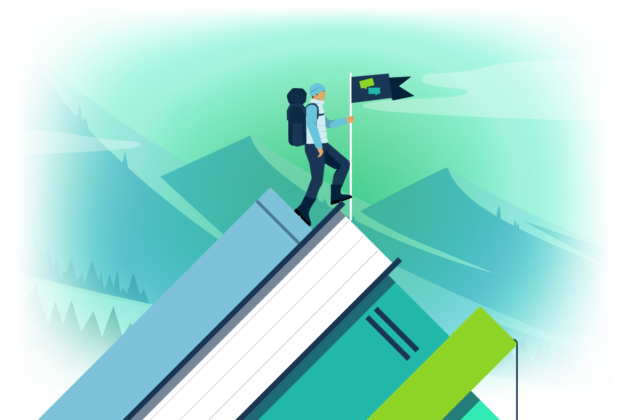 Maslow's learning mountain illustration